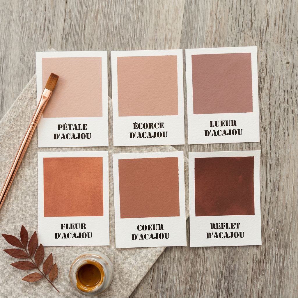 Coffret Nuances d'Acajou - 6 Aquarelles Artisanales Véganes