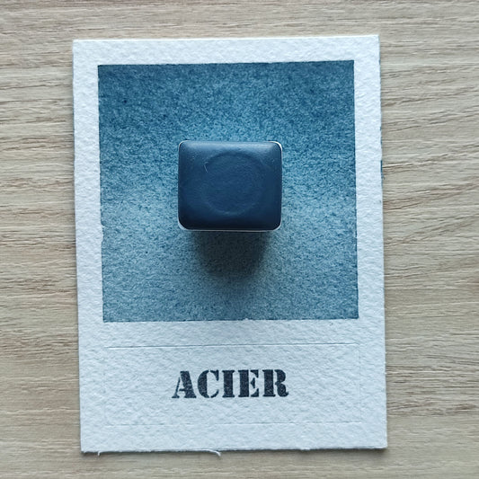 Acier "La cité oubliée" Aquarelle Artisanale Végane Éco-responsable et Solidaire