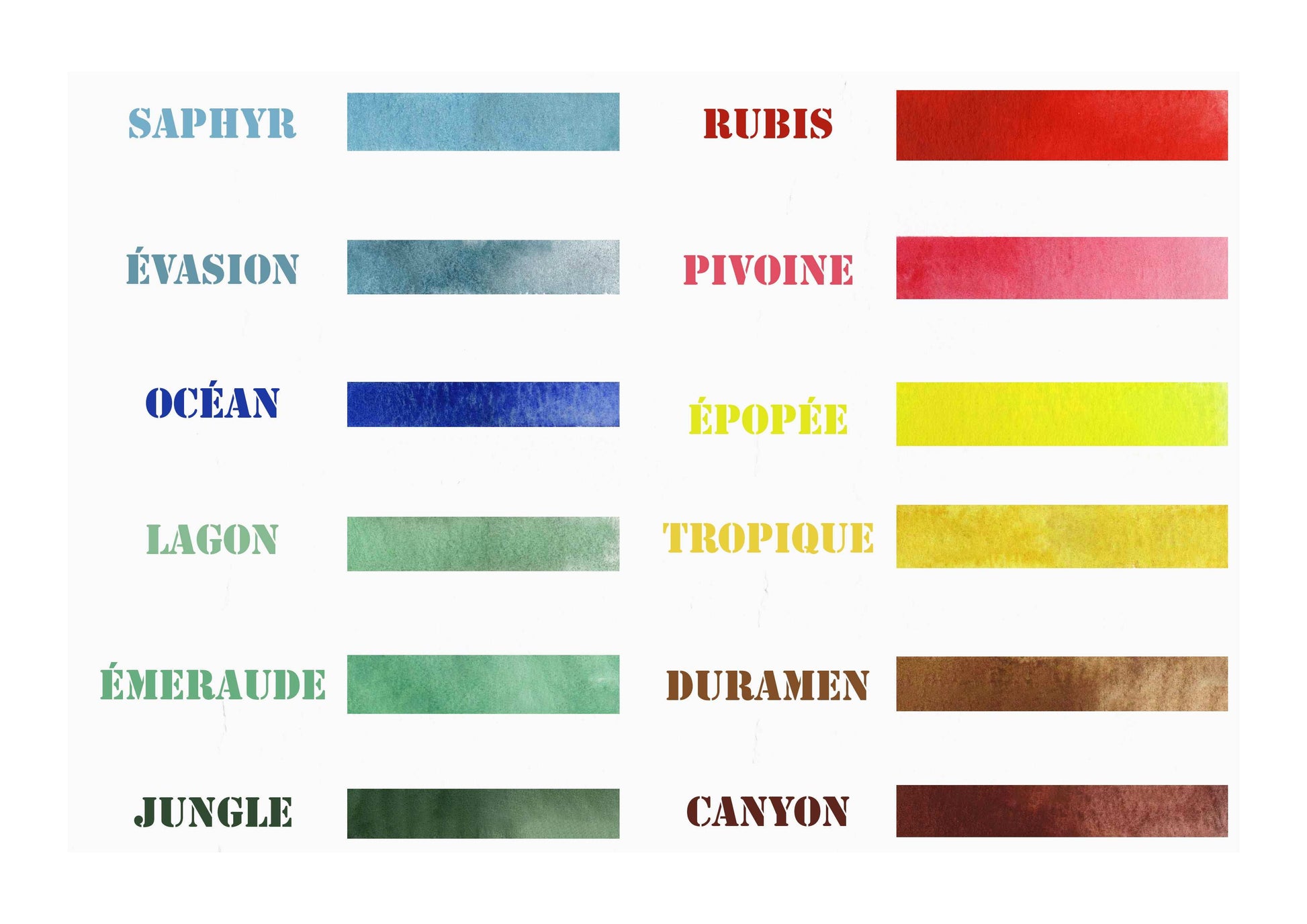 Palette “Héritage - Nuances d’Aquarelle” 12 Aquarelles Artisanales Véganes, Éco-responsables et Solidaires