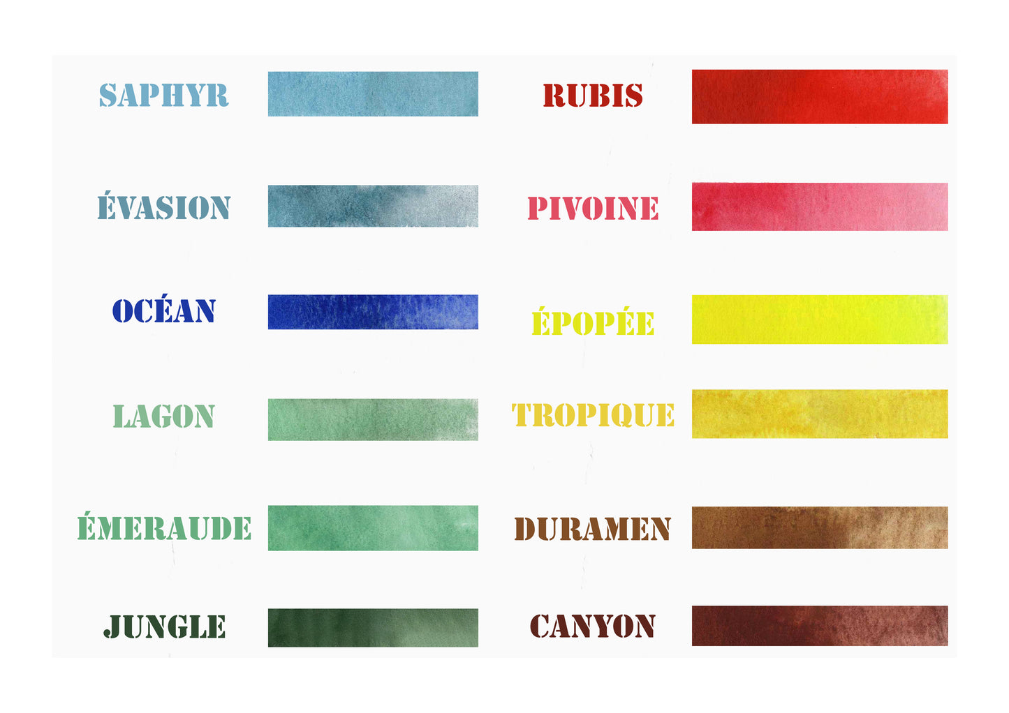 Palette “12 Nuances d’Aquarelle – Série 1”