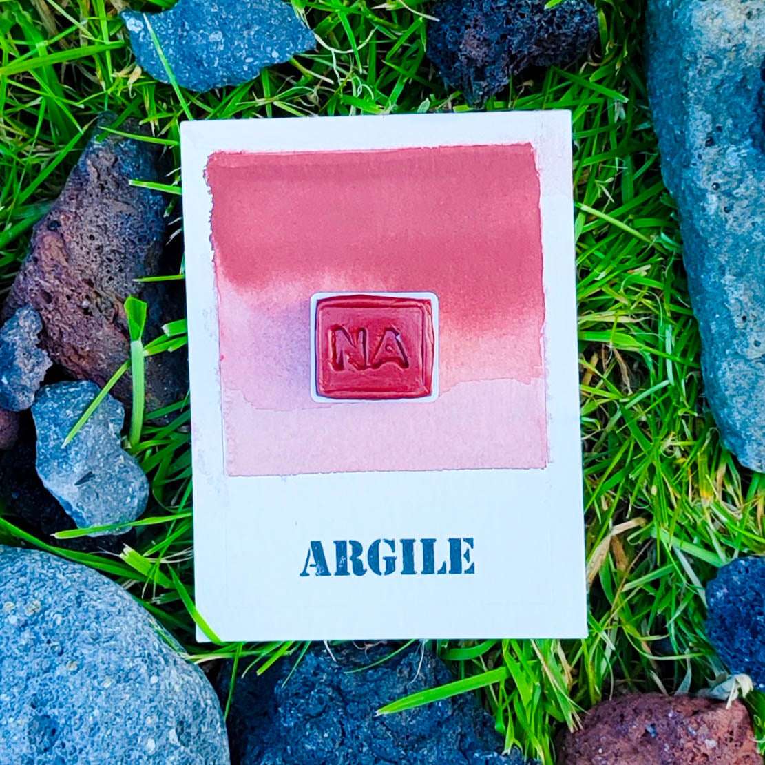 Argile - "L'Archipel Volcanique" - Aquarelle Artisanale Végane