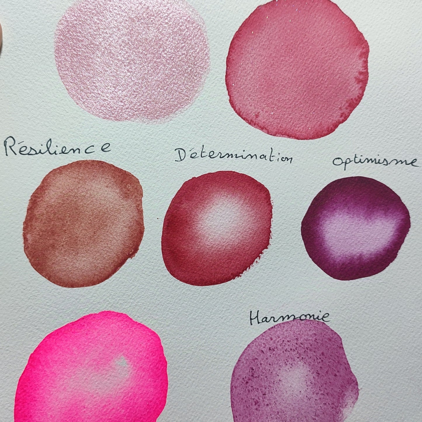 Euphorie - Demi-godets Nuances Solidaires Édition 2024 - Octobre Rose - Aquarelle Artisanale Végane