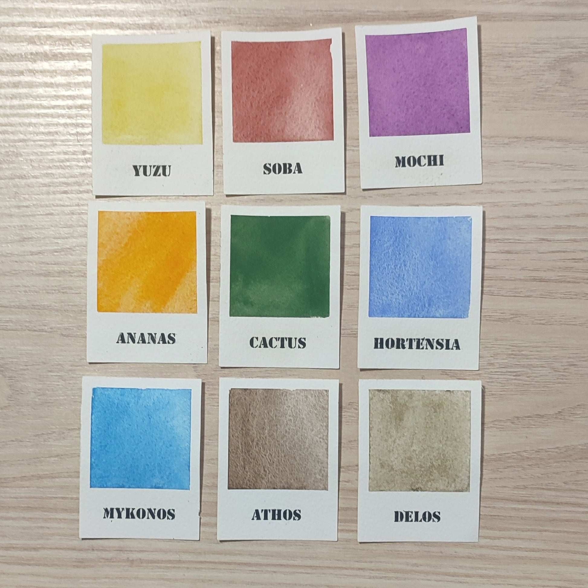 Palette "Écho Chromatique N°1" - 9 Aquarelles Artisanales Véganes, Éco-responsables et Solidaires