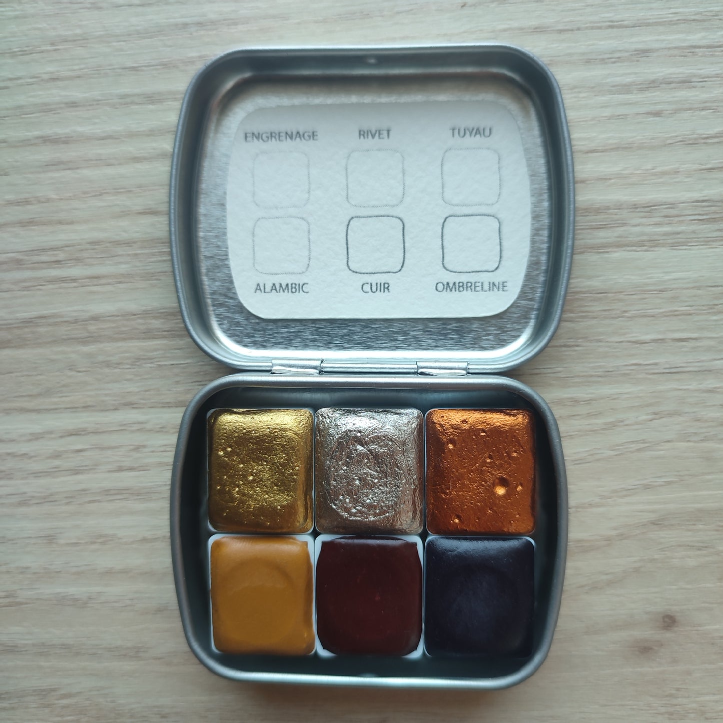 Cuir "Le laboratoire de l'alchimiste" Aquarelle Artisanale Végane Éco-responsable et Solidaire