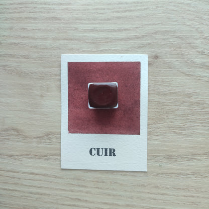 Cuir "Le laboratoire de l'alchimiste" Aquarelle Artisanale Végane Éco-responsable et Solidaire