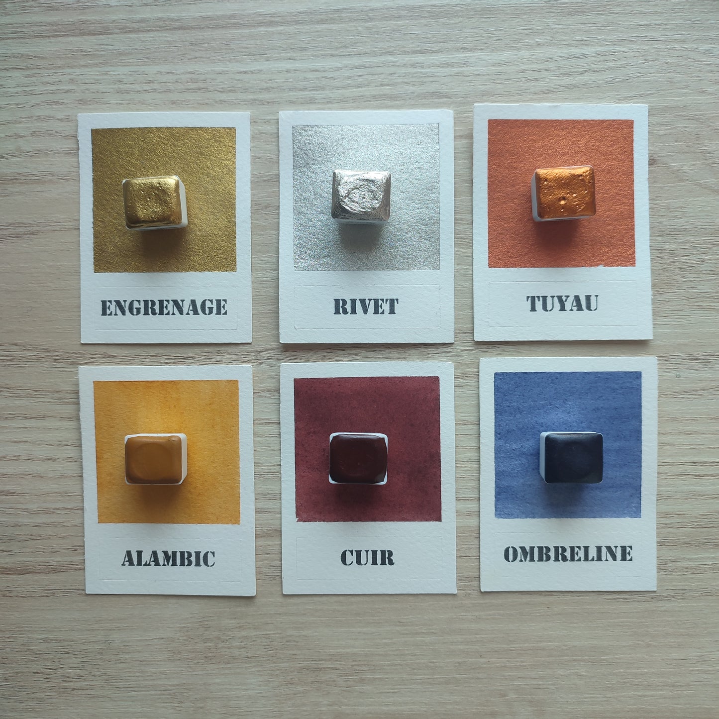 Cuir "Le laboratoire de l'alchimiste" Aquarelle Artisanale Végane Éco-responsable et Solidaire