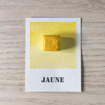 Jaune "Nuances Essentielles" Aquarelle Artisanale Végane Éco-responsable et Solidaire