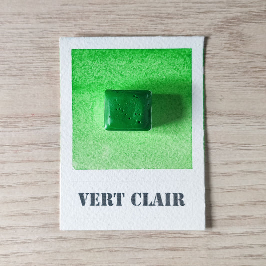 Vert clair "Nuances Essentielles" Aquarelle Artisanale Végane Éco-responsable et Solidaire