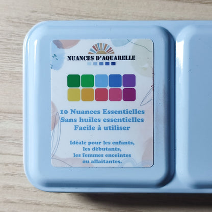 Orange "Nuances Essentielles" Aquarelle Artisanale Végane Éco-responsable et Solidaire