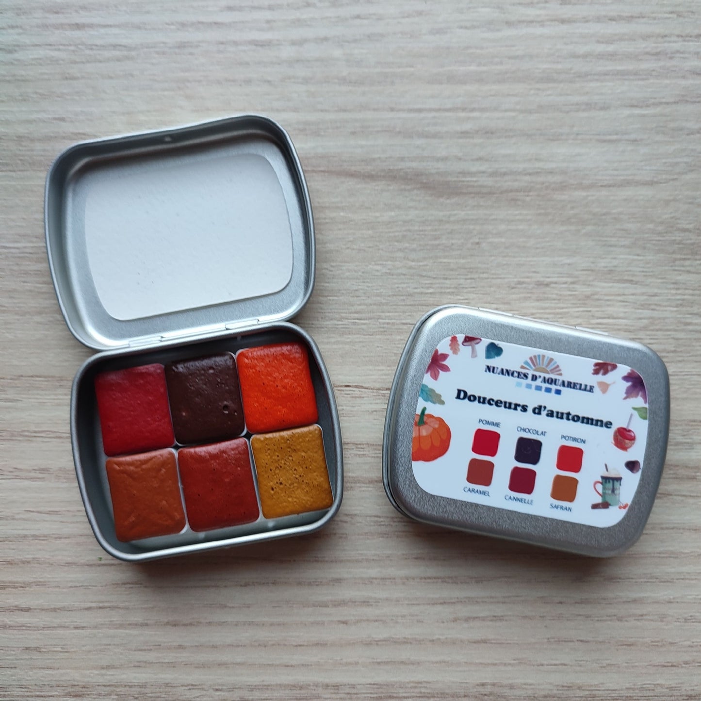 Offre "Douceurs d'automne" 6 aquarelles artisanales véganes et solidaires