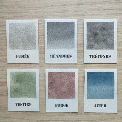 Fumée "La cité oubliée" Aquarelle Artisanale Végane Éco-responsable et Solidaire