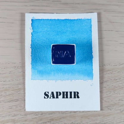 Saphir - "12 Nuances d’Aquarelle – Série 1" - Aquarelle Artisanale Végane
