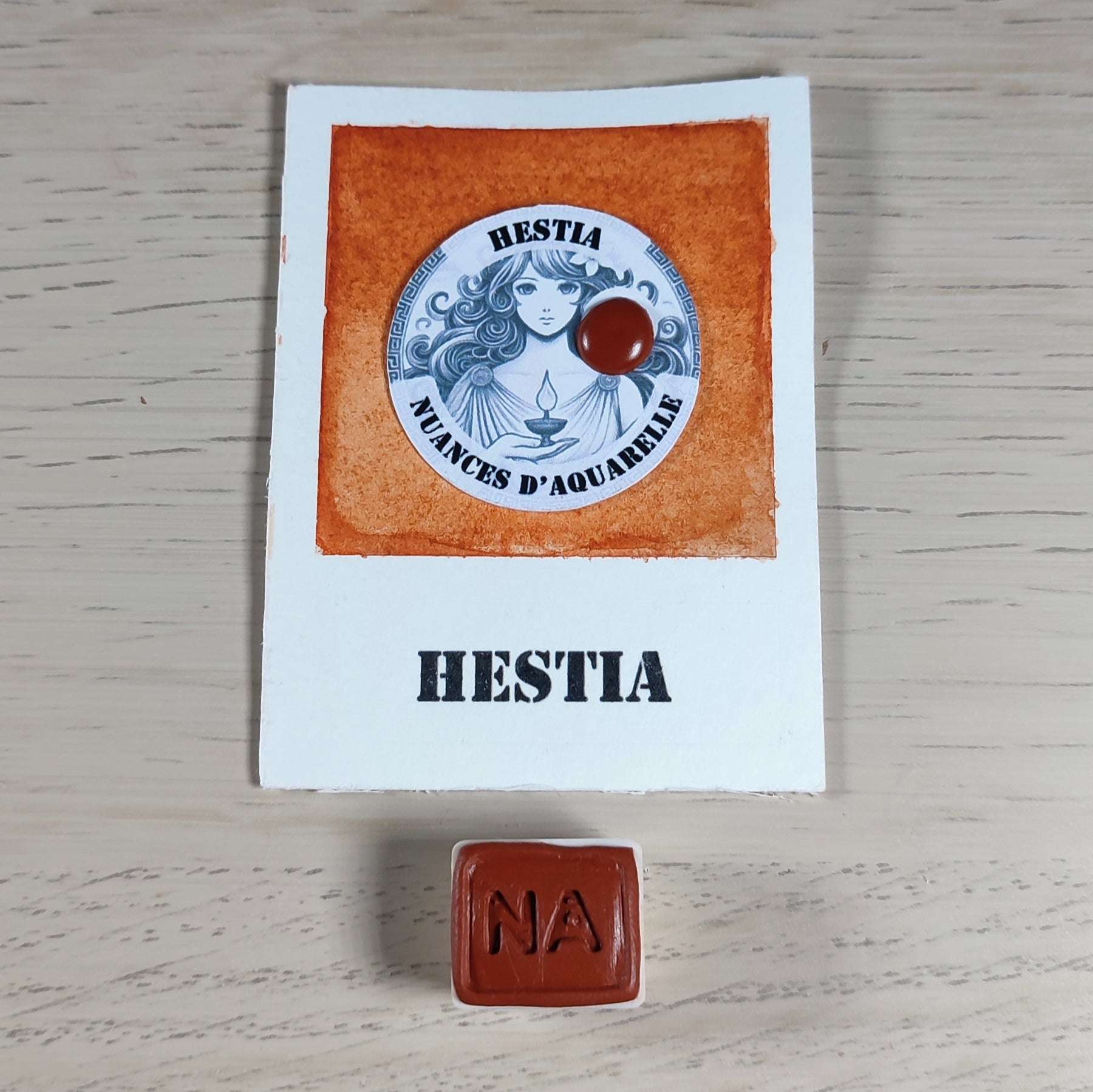 Hestia - "La Fresque Des Dieux" - Aquarelle Artisanale Végane