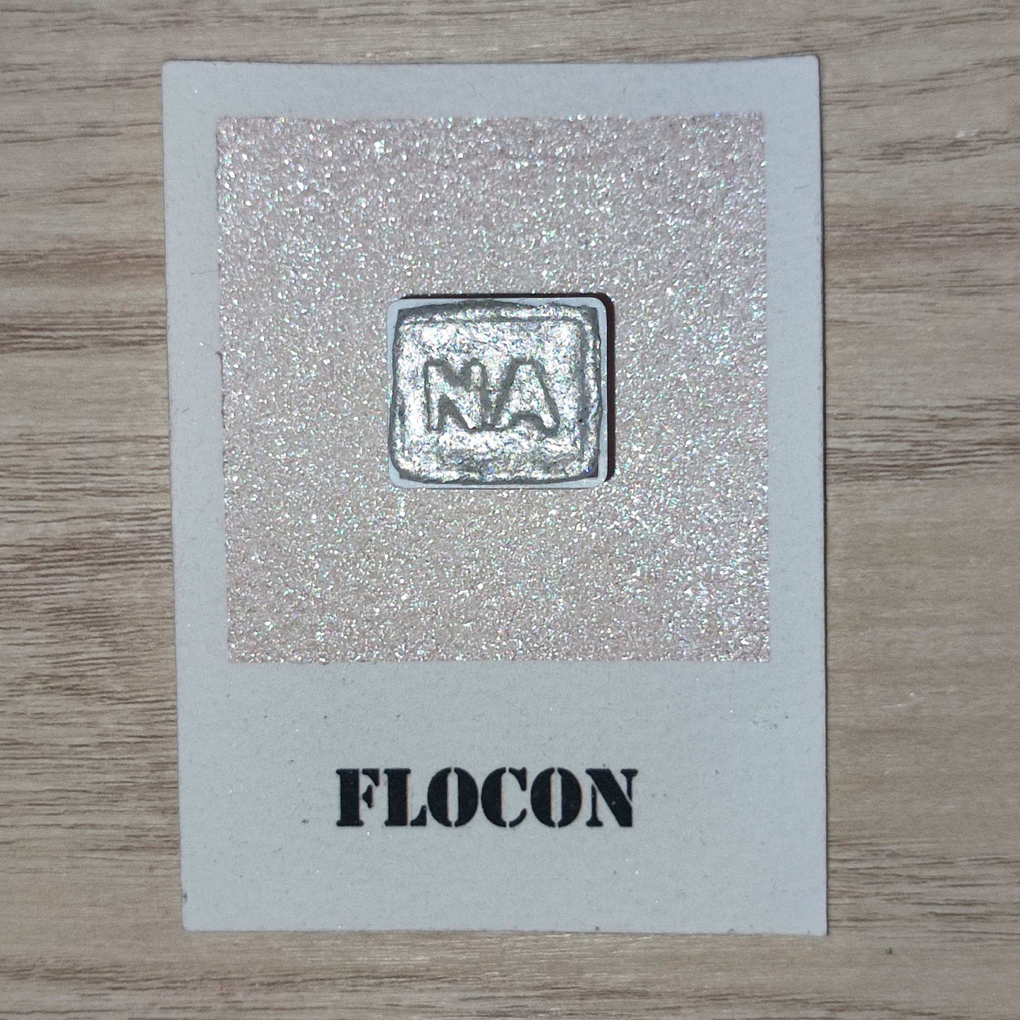 Flocon "Mon beau sapin" Aquarelle Artisanale Irisée Pailletée Végane Éco-responsable et Solidaire