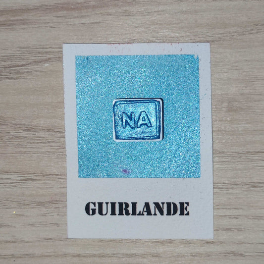 Guirlande "Mon beau sapin" Aquarelle Artisanale Irisée Pailletée Végane Éco-responsable et Solidaire
