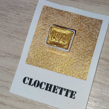 Clochette "Mon beau sapin" Aquarelle Artisanale Irisée Pailletée Végane Éco-responsable et Solidaire
