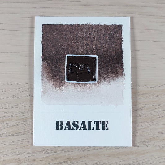 Basalte - "L'Archipel Volcanique" - Aquarelle Artisanale Végane