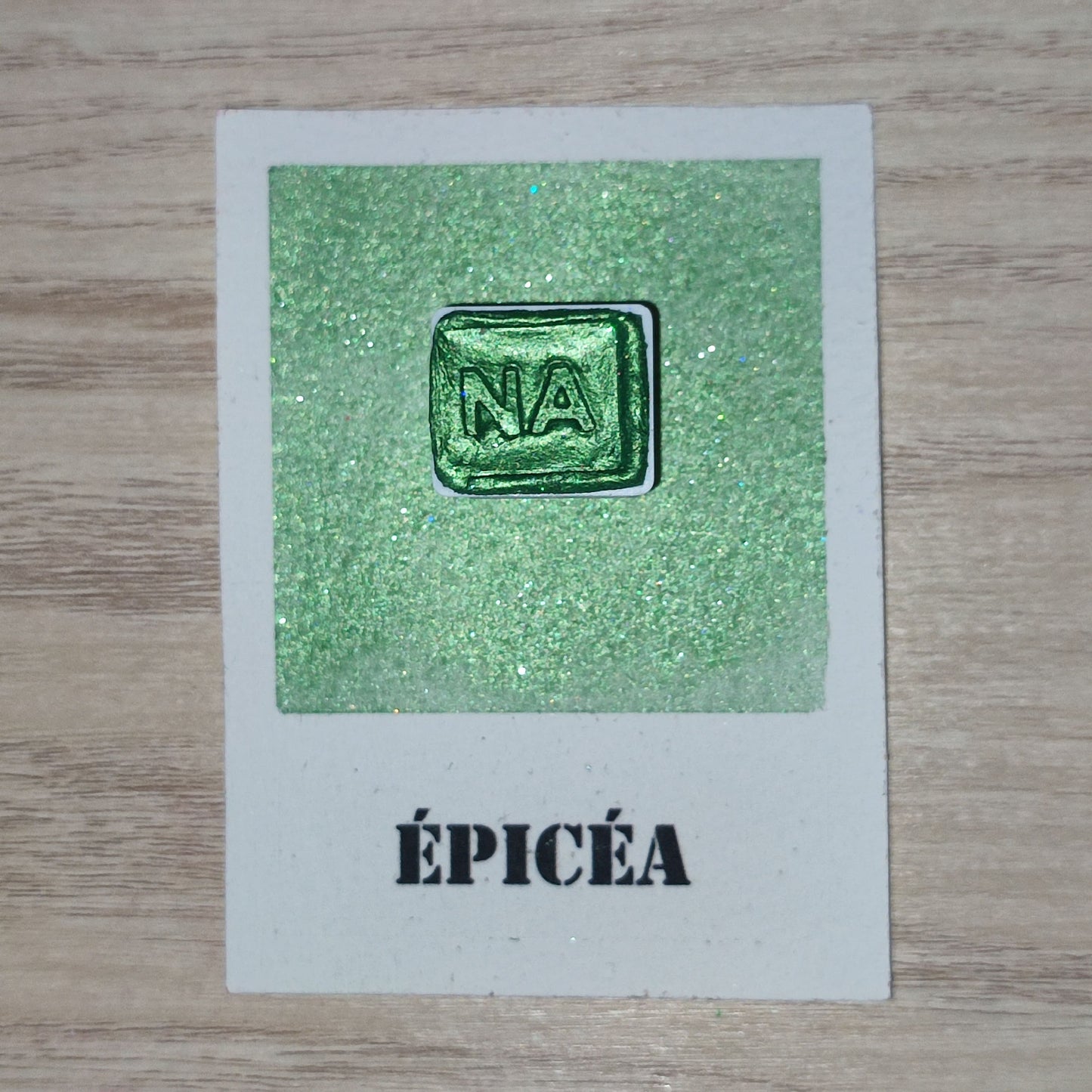 Épicéa "Mon beau sapin" Aquarelle Artisanale Irisée Pailletée Végane Éco-responsable et Solidaire