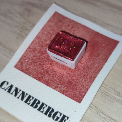 Canneberge "Mon beau sapin" Aquarelle Artisanale Irisée Pailletée Végane Éco-responsable et Solidaire
