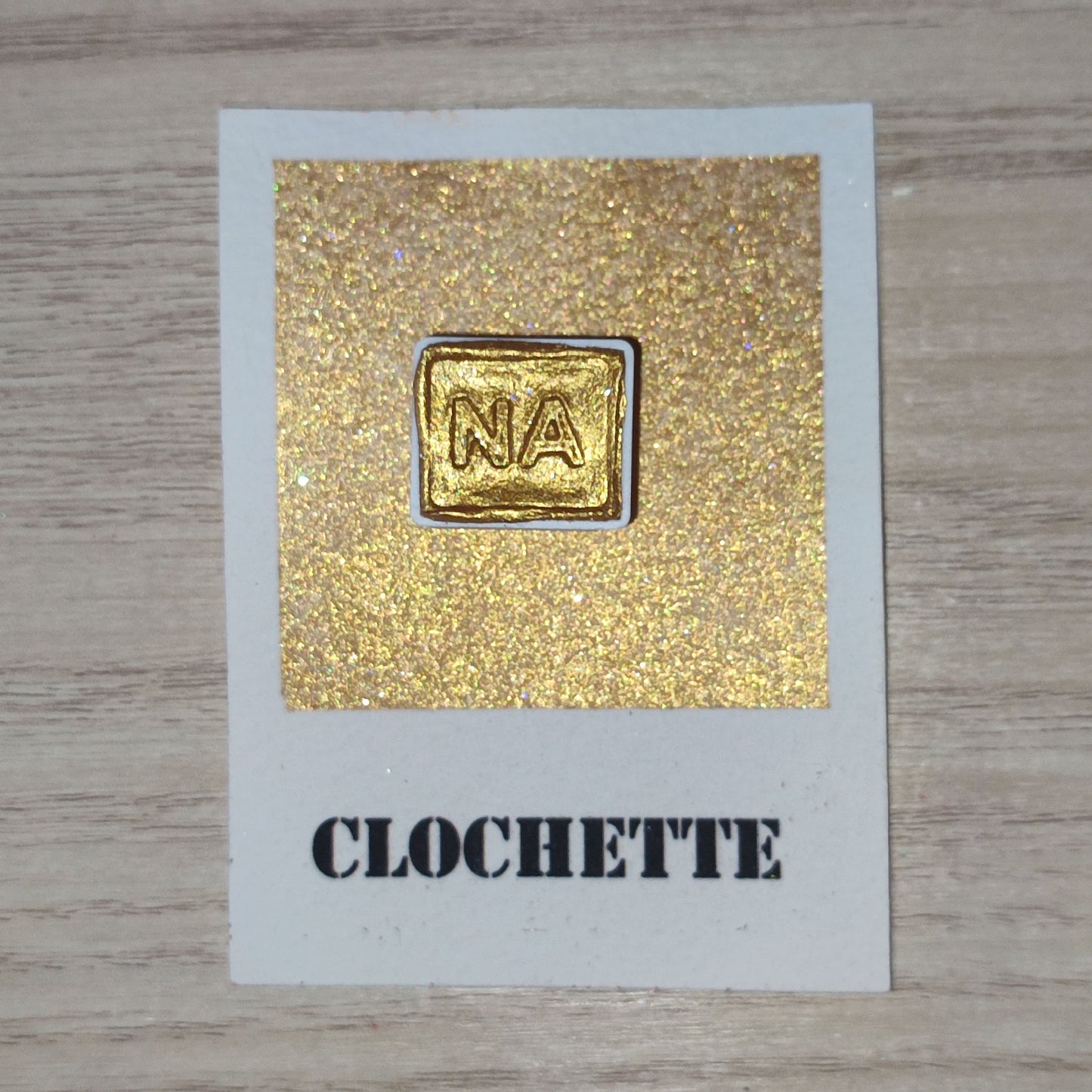 Clochette "Mon beau sapin" Aquarelle Artisanale Irisée Pailletée Végane Éco-responsable et Solidaire