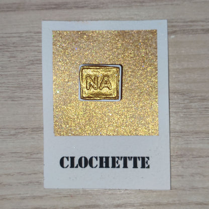 Clochette "Mon beau sapin" Aquarelle Artisanale Irisée Pailletée Végane Éco-responsable et Solidaire