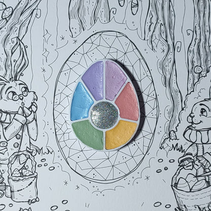 Palette d’aquarelles “L’Œuf Enchanté 2025” – Collaboration Amandine Jung