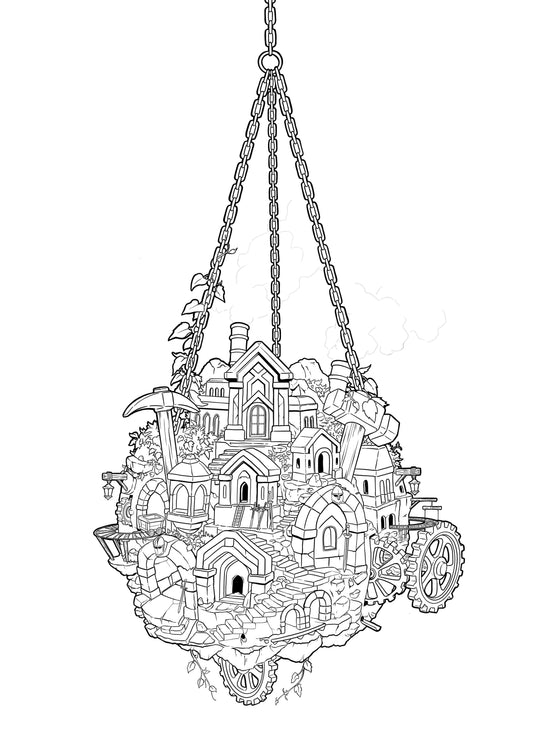 Illustration "La cité oubliée" (quantité limitée)