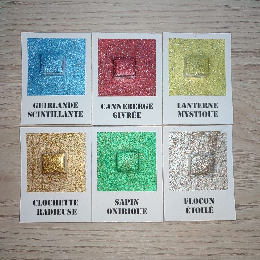 "Mon Beau Sapin - Réédition 2025" 6 aquarelles artisanales véganes et solidaires