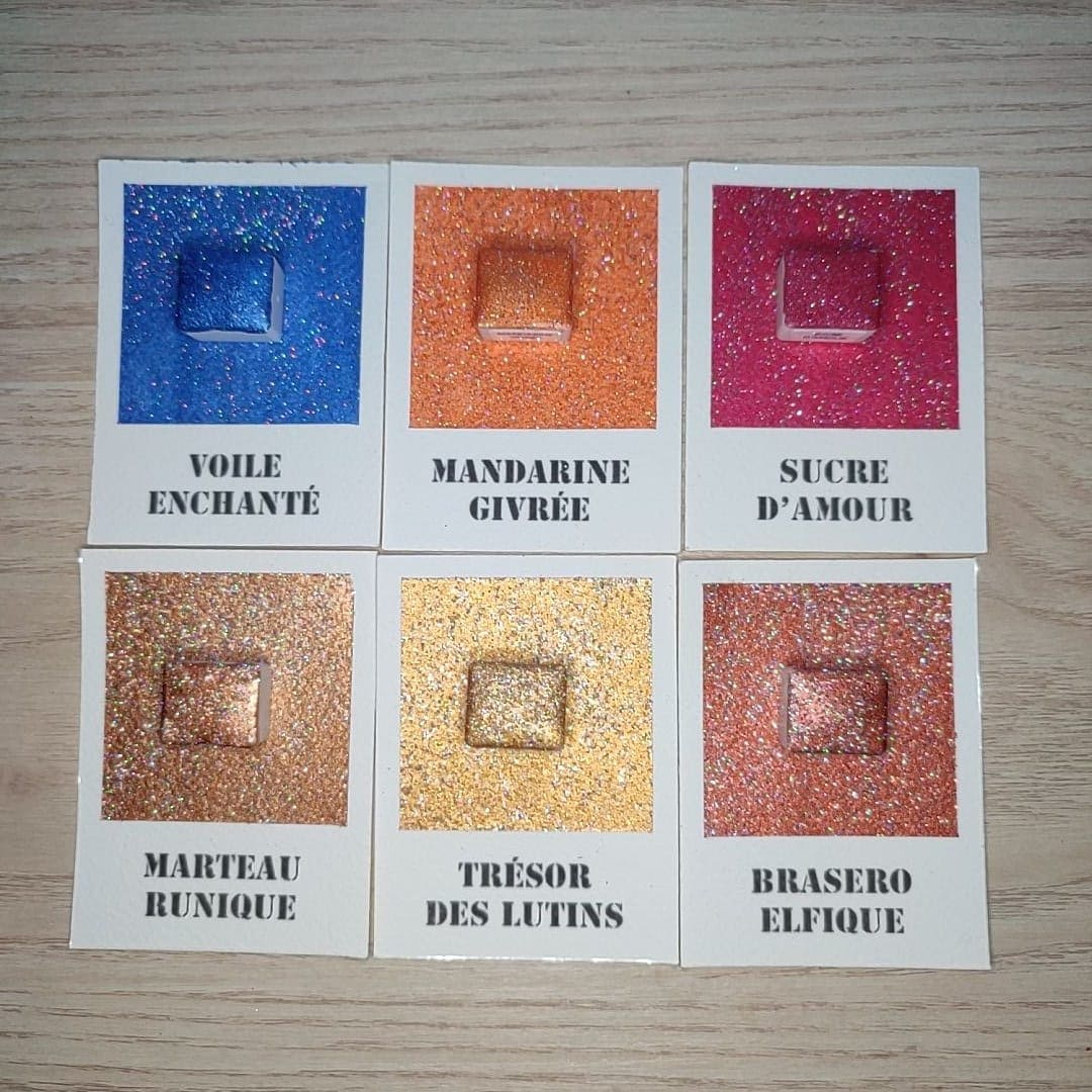 "L'atelier de la Mère Noël" 6 aquarelles artisanales véganes et solidaires