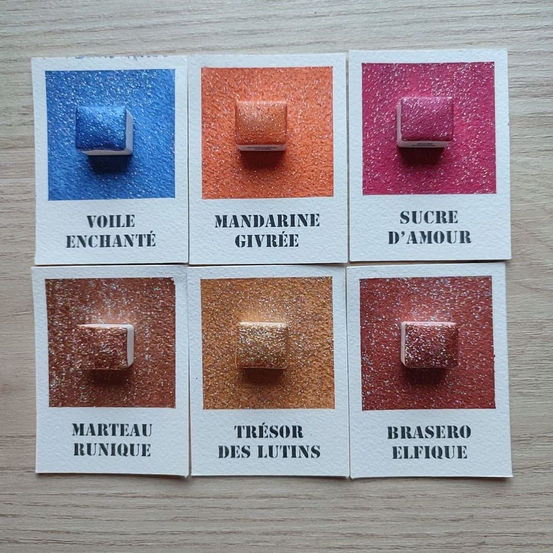 "L'atelier de la Mère Noël" 6 aquarelles artisanales véganes et solidaires