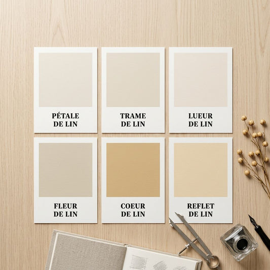 Coffret Nuances de Lin - 6 Aquarelles Artisanales Véganes